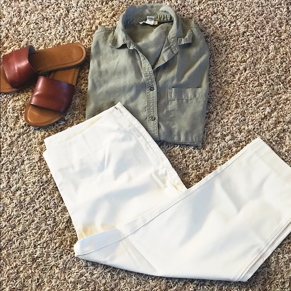 🔴SOLD🔴NWT Boston Proper White Slacks